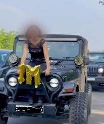 Woman Arrested for Dangerous Stunt: Sits on Moving Car Bonnet for Instagram Reel