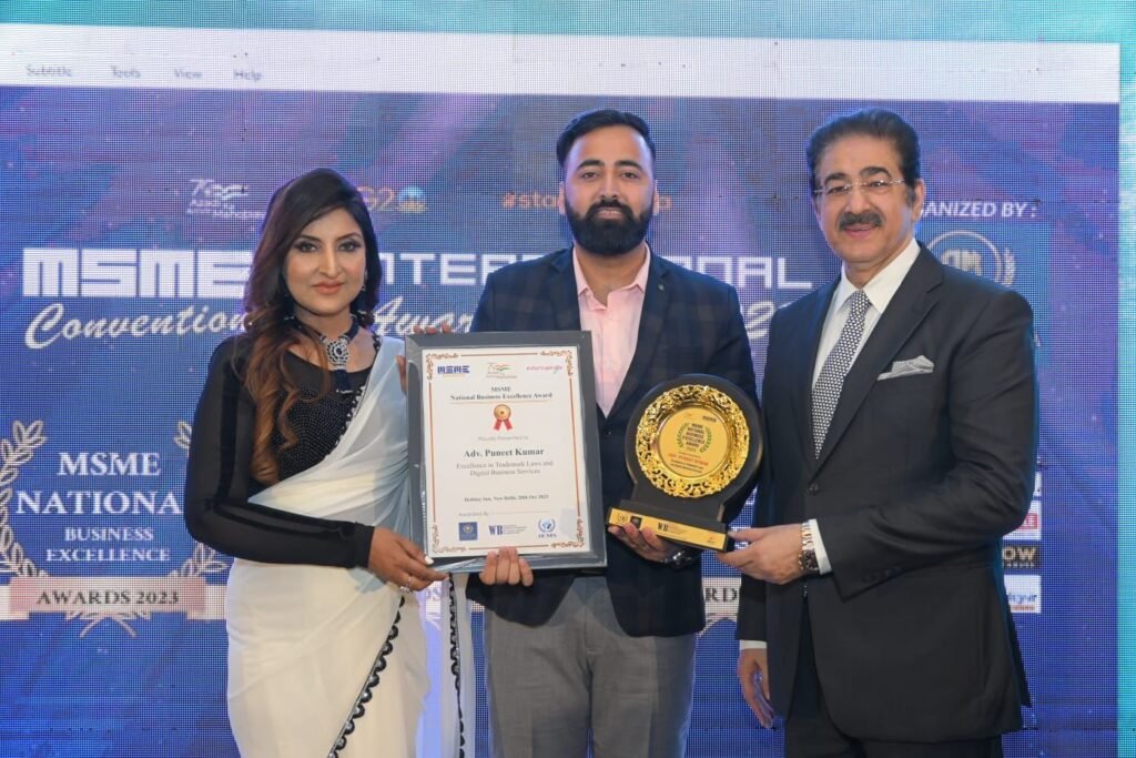 Digital Puneet Receives Prestigious MSME National Business Excellence Award for Outstanding Contributions in Trademark Laws and Digital Business Services.