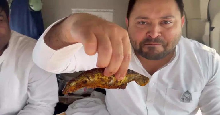 BJP Criticizes Tejashwi Yadav Over Fish Meal Video During Navratri, He Responds