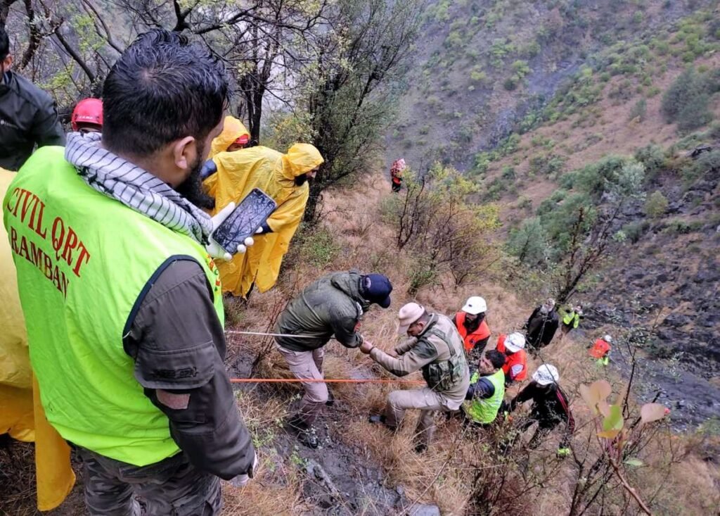 "Massive Land Subsidence in Ramban Triggers Rescue Operations and Rehabilitation Efforts"