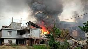 Violence Escalates in Manipur's Jiribam: Two Meitei Houses Set Ablaze, Over 70 Houses Destroyed